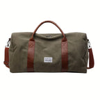 Duffel Bag Washed Canvas Multiple Pockets & Shoe Compartment