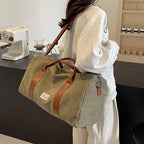 Duffel Bag Washed Canvas Multiple Pockets & Shoe Compartment