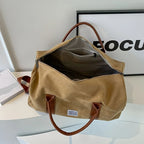 Duffel Bag Washed Canvas Multiple Pockets & Shoe Compartment