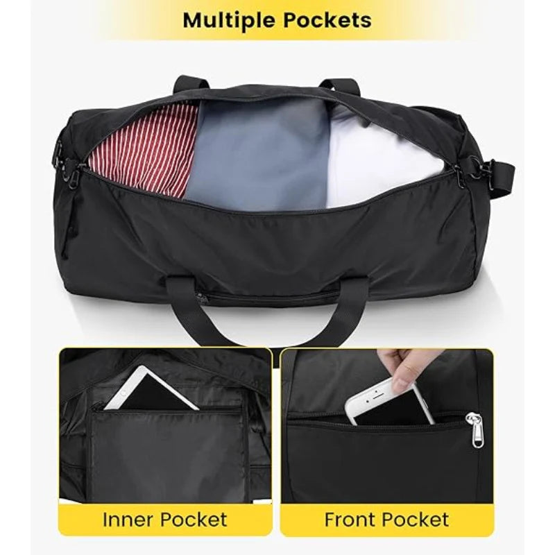 Duffel Bag Water-Resistant Multiple Pockets & Padded Strap