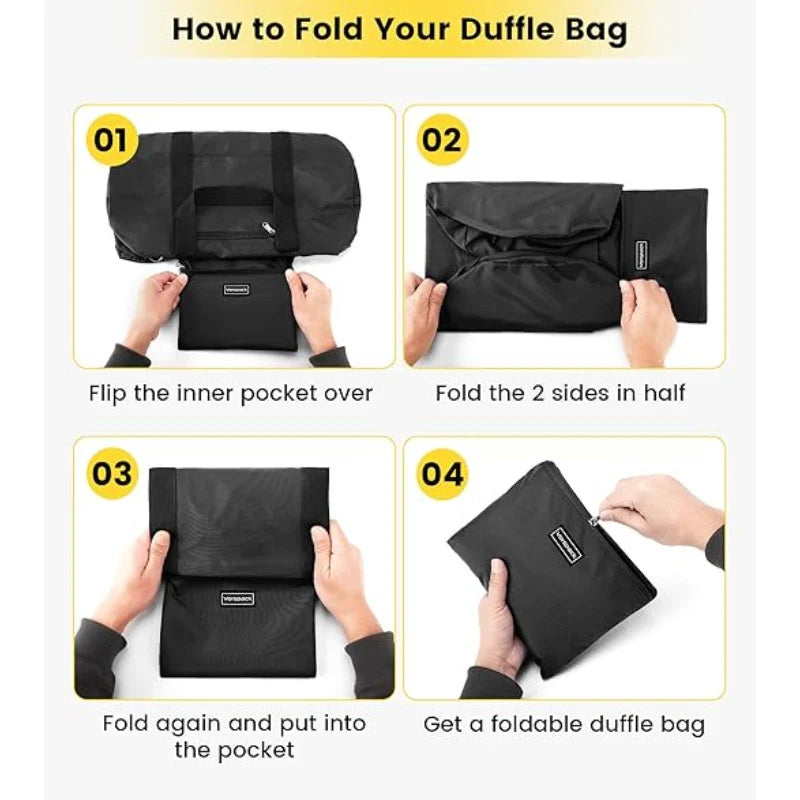 Duffel Bag Water-Resistant Multiple Pockets & Padded Strap