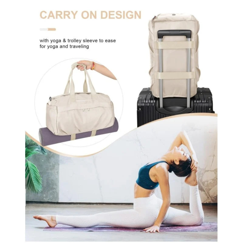 Duffel Bag Water-Resistant Multiple Pockets Removable Strap
