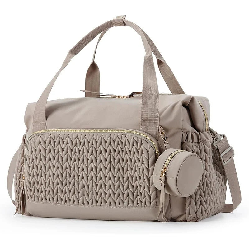 Duffel Bag Woven Water-Resistant Shoe Compartment Adjustable Straps
