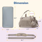 Duffel Bag Woven Water-Resistant Shoe Compartment Adjustable Straps