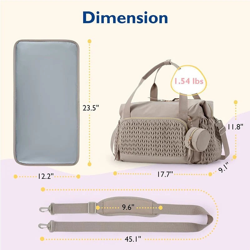 Duffel Bag Woven Water-Resistant Shoe Compartment Adjustable Straps