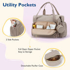 Duffel Bag Woven Water-Resistant Shoe Compartment Adjustable Straps
