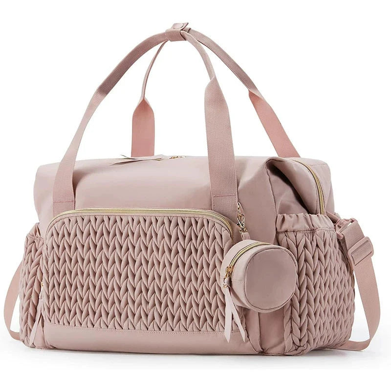Duffel Bag Woven Water-Resistant Shoe Compartment Adjustable Straps