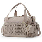 Duffel Bag Woven Water-Resistant Shoe Compartment Adjustable Straps