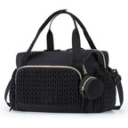 Duffel Bag Woven Water-Resistant Shoe Compartment Adjustable Straps