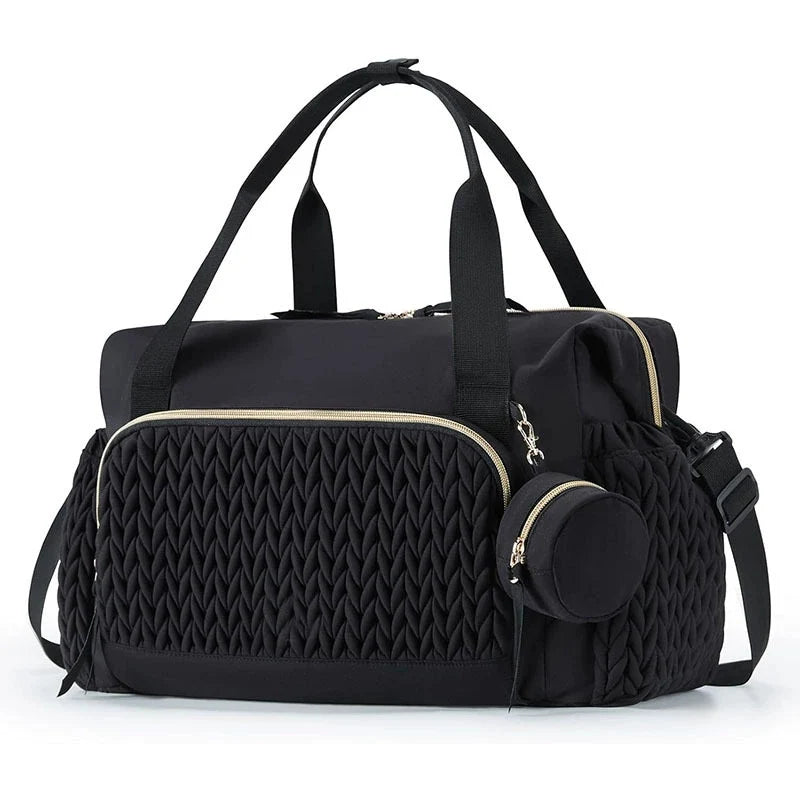 Duffel Bag Woven Water-Resistant Shoe Compartment Adjustable Straps