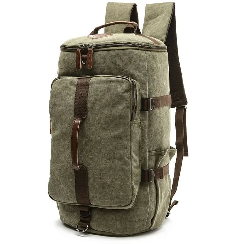 Duffle Bag Canvas Large Capacity Convertible Shoulder & Backpack