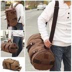 Duffle Bag Canvas Large Capacity Convertible Shoulder & Backpack