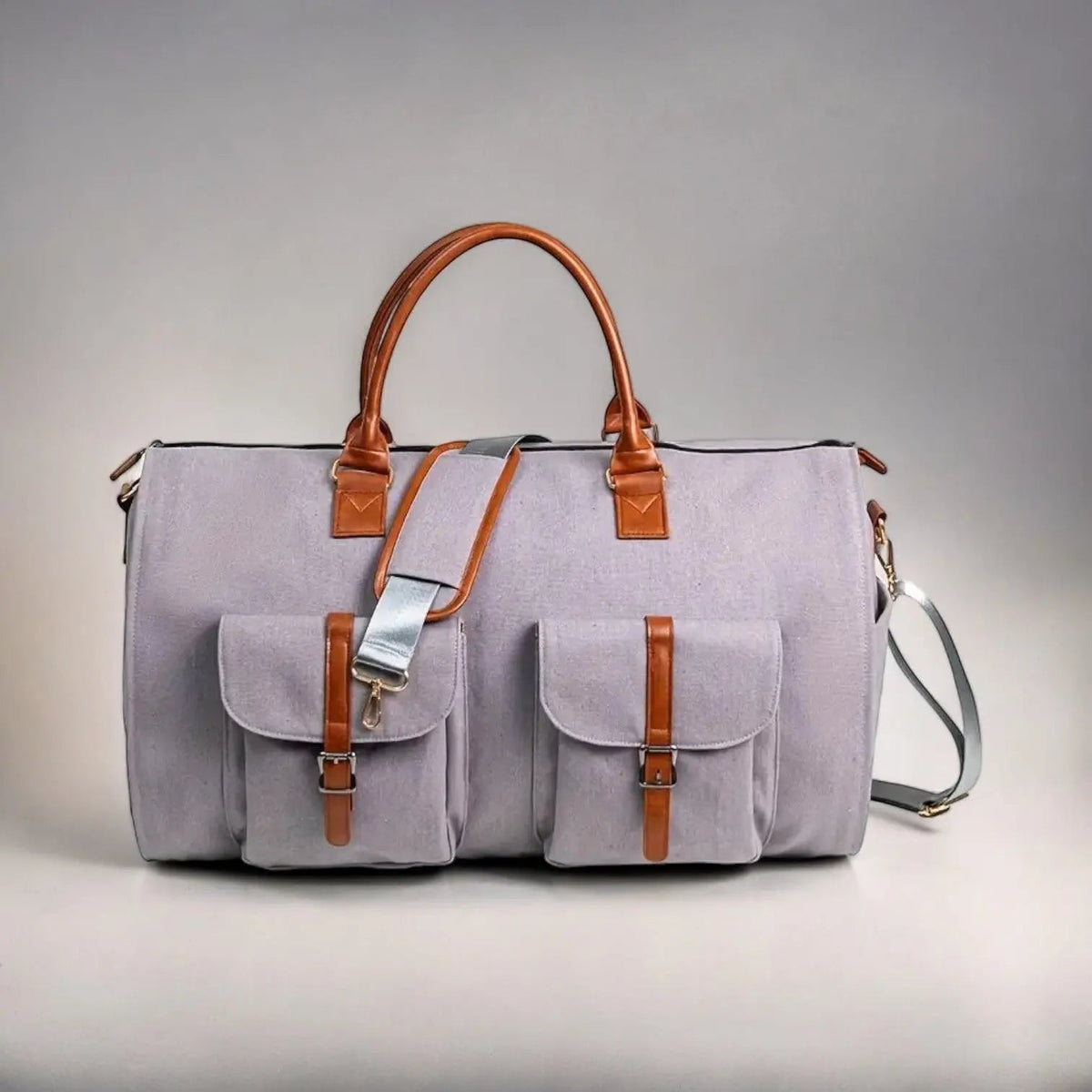 Duffle Bag Premium Leather Spacious Interior 22 Inch Carry-On
