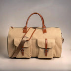 Duffle Bag Premium Leather Spacious Interior 22 Inch Carry-On