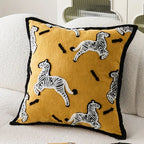 Durable Chenille Embroidered Zebra Cushion Cover (Zip Closure)