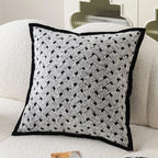 Durable Chenille Embroidered Zebra Cushion Cover (Zip Closure)