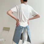 Durable Cotton Denim Front-Pocket Apron (Machine Washable)