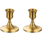 Durable Powder-Coated Iron Taper Candle Holders (Pair)
