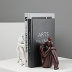 Durable Resin Abstract Human-Form Bookends (Indoor/Outdoor)