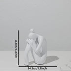 Durable Resin Abstract Human-Form Bookends (Indoor/Outdoor)