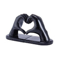 Durable Resin Heart Gesture Bookends (Non-Slip Base)