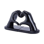 Durable Resin Heart Gesture Bookends (Non-Slip Base)