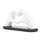 Durable Resin Heart Gesture Bookends (Non-Slip Base)