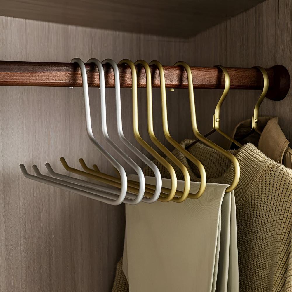 Durable Slim Non-Slip Metal Wardrobe Hangers (Set of 5)