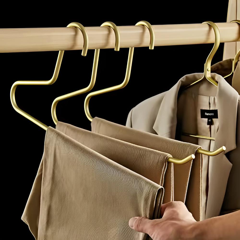 Durable Slim Non-Slip Metal Wardrobe Hangers (Set of 5)