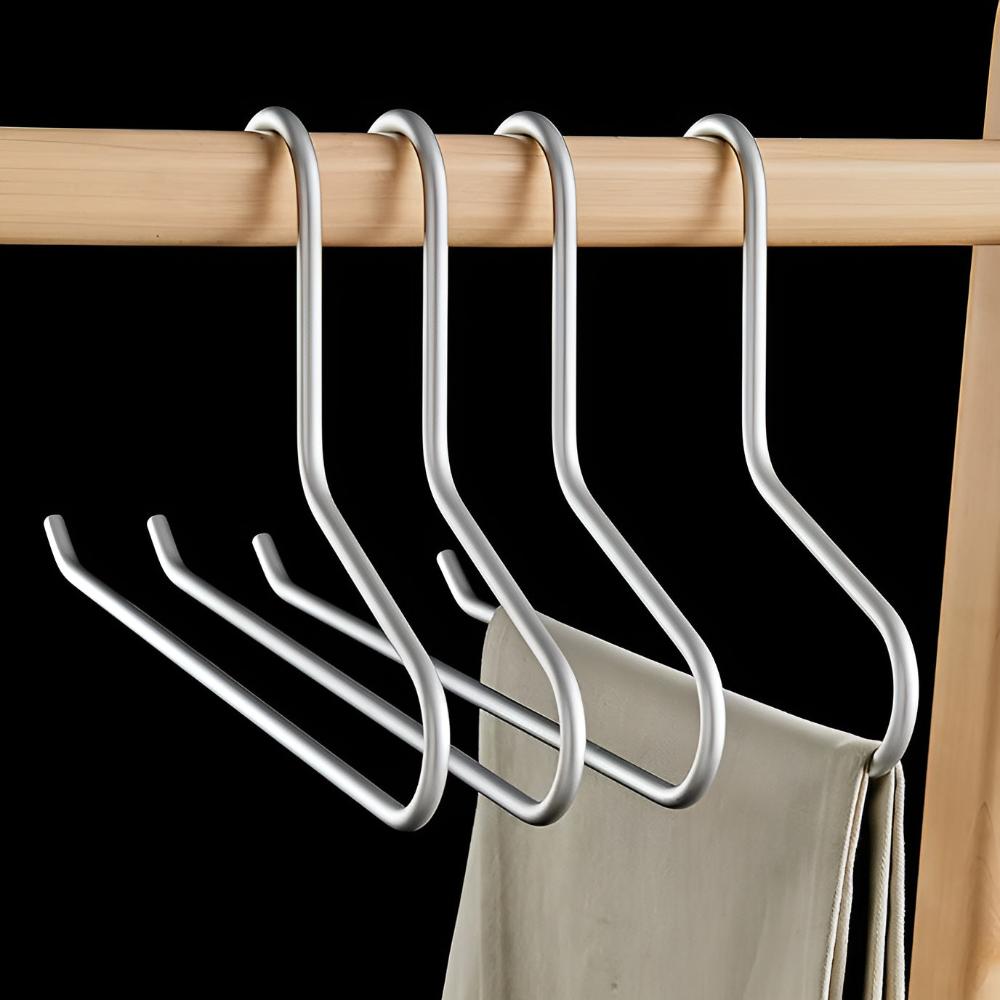 Durable Slim Non-Slip Metal Wardrobe Hangers (Set of 5)
