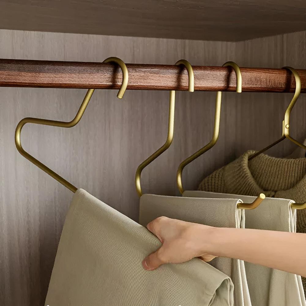 Durable Slim Non-Slip Metal Wardrobe Hangers (Set of 5)
