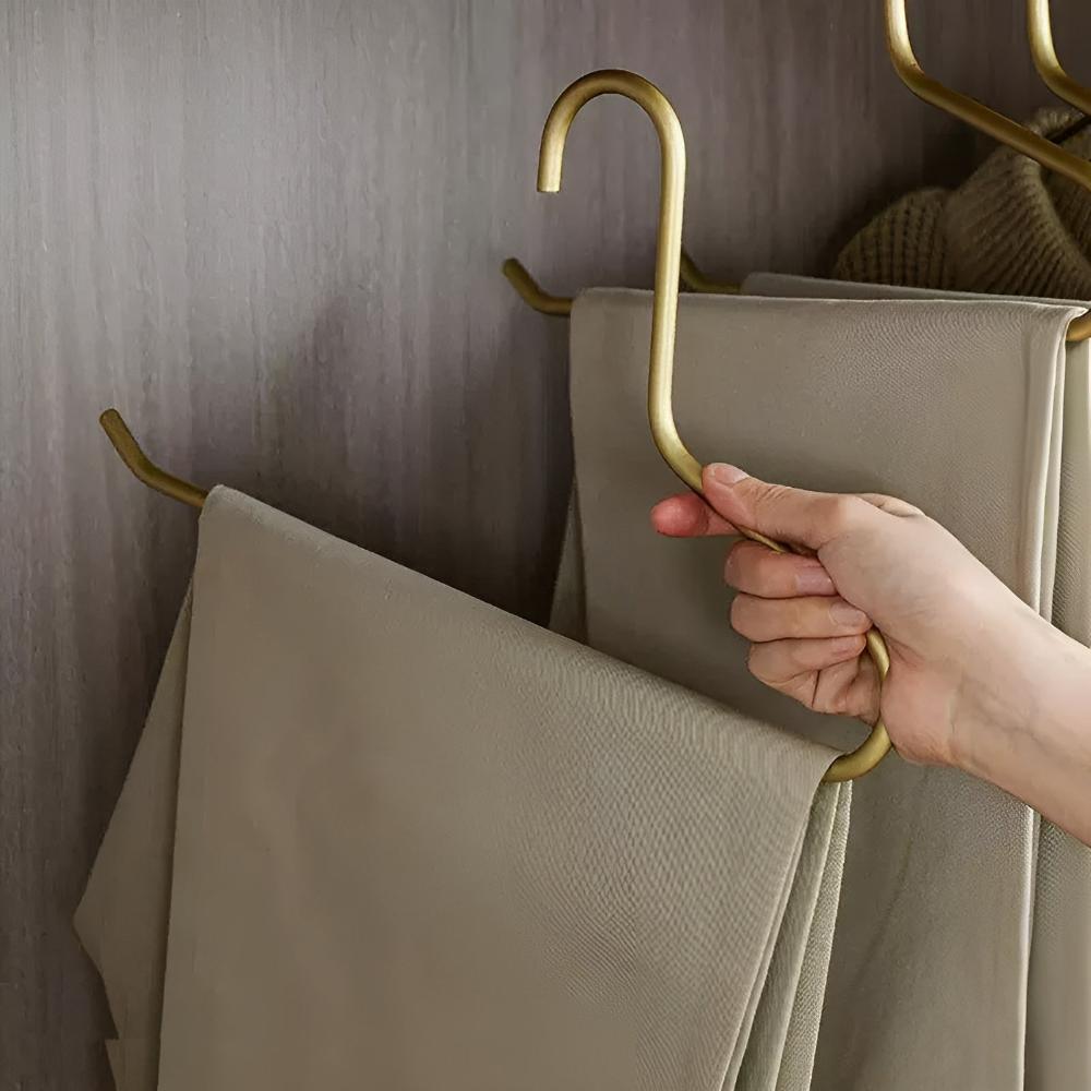 Durable Slim Non-Slip Metal Wardrobe Hangers (Set of 5)