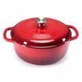 Dutch Oven Enameled Cast Iron 6-Quart Moisture-Sealing Lid