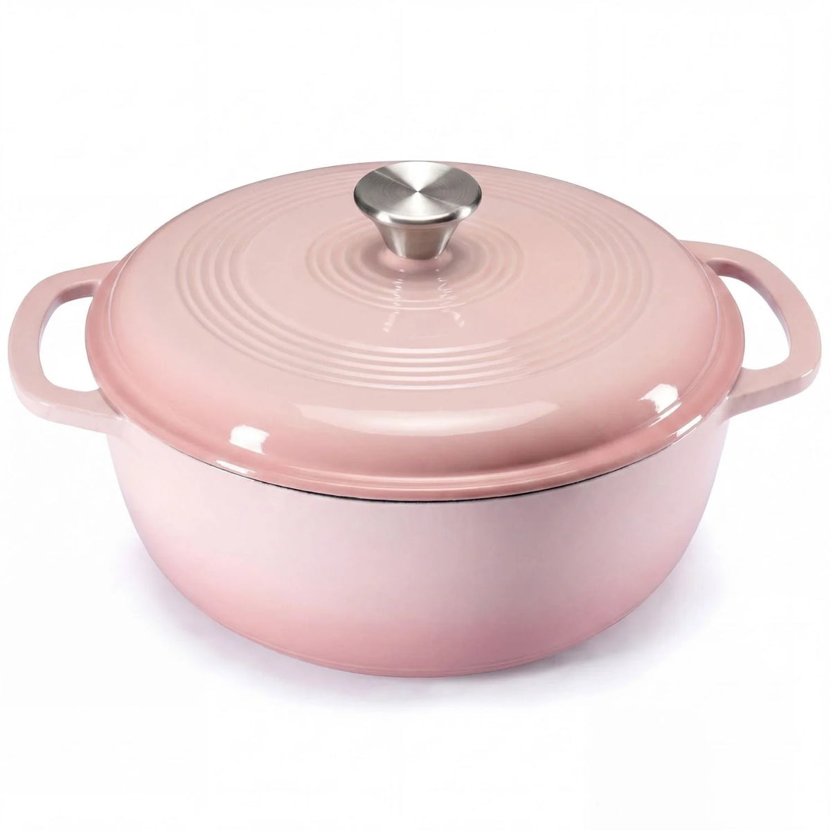 Dutch Oven Enameled Cast Iron 6-Quart Moisture-Sealing Lid