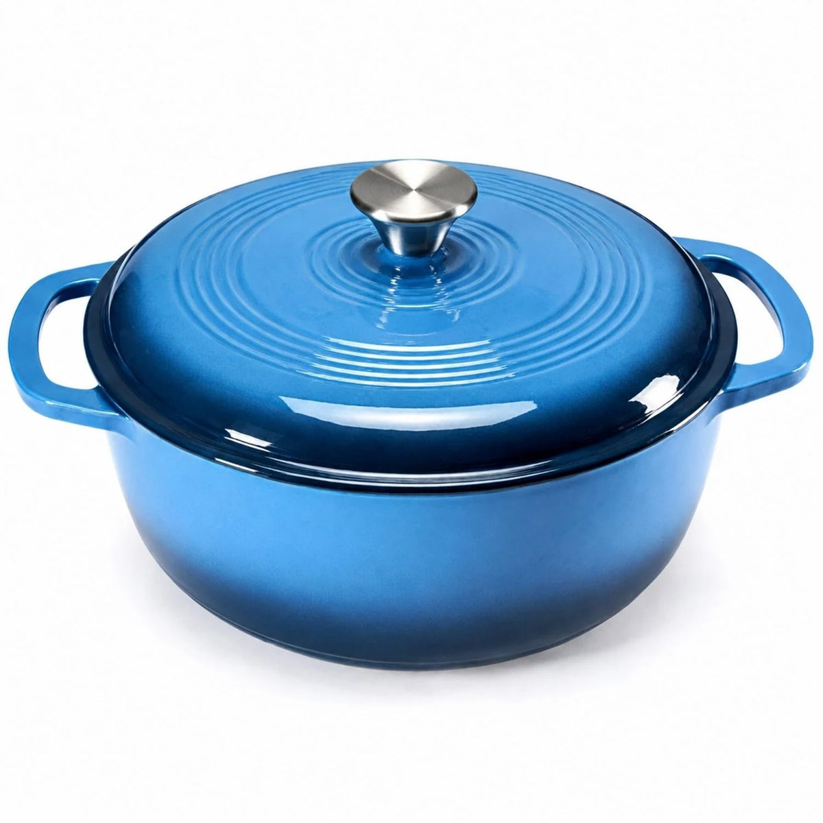 Dutch Oven Enameled Cast Iron 6-Quart Moisture-Sealing Lid