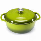 Dutch Oven Enameled Cast Iron 6-Quart Moisture-Sealing Lid