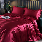 Duvet Cover 100% Silk Cooling With 2 Pillowcases