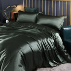 Duvet Cover 100% Silk Cooling With 2 Pillowcases