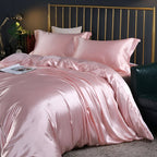 Duvet Cover 100% Silk Cooling With 2 Pillowcases