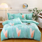 Duvet Cover Double-Sided Teddy Fleece Zippered & Machine-Washable