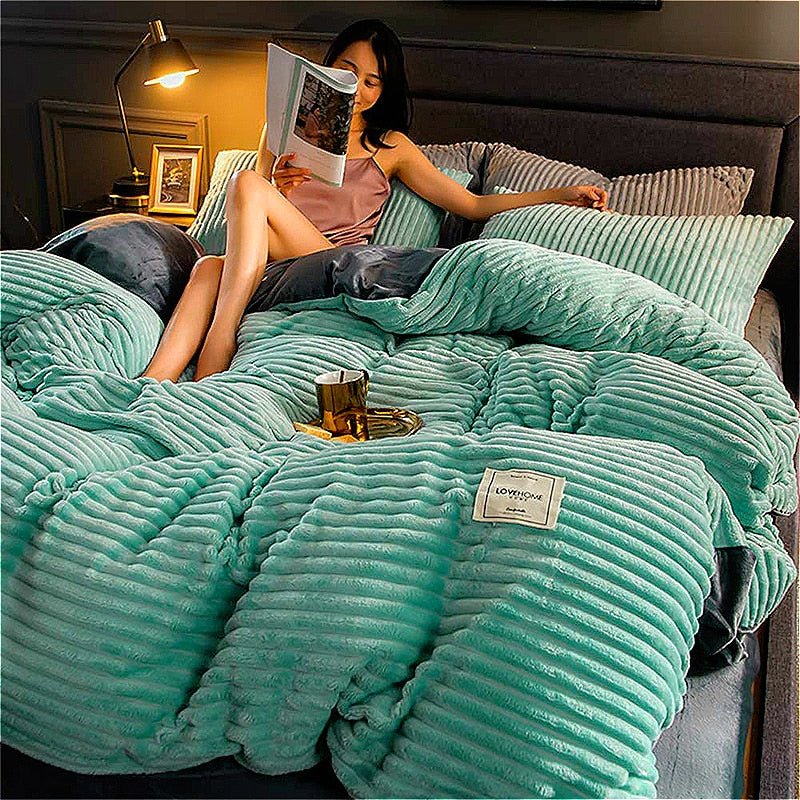 Duvet Cover Extra-Soft Fleece Winter Warmth