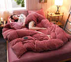 Duvet Cover Extra-Soft Fleece Winter Warmth