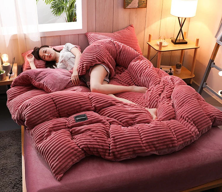 Duvet Cover Extra-Soft Fleece Winter Warmth