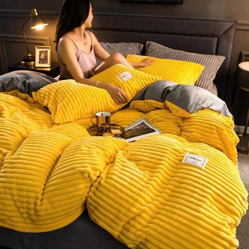 Duvet Cover Extra-Soft Fleece Winter Warmth