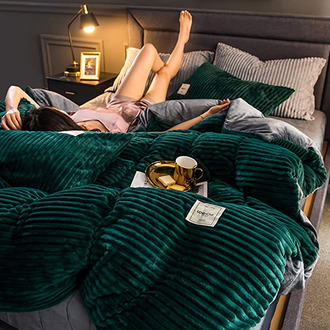 Duvet Cover Extra-Soft Fleece Winter Warmth
