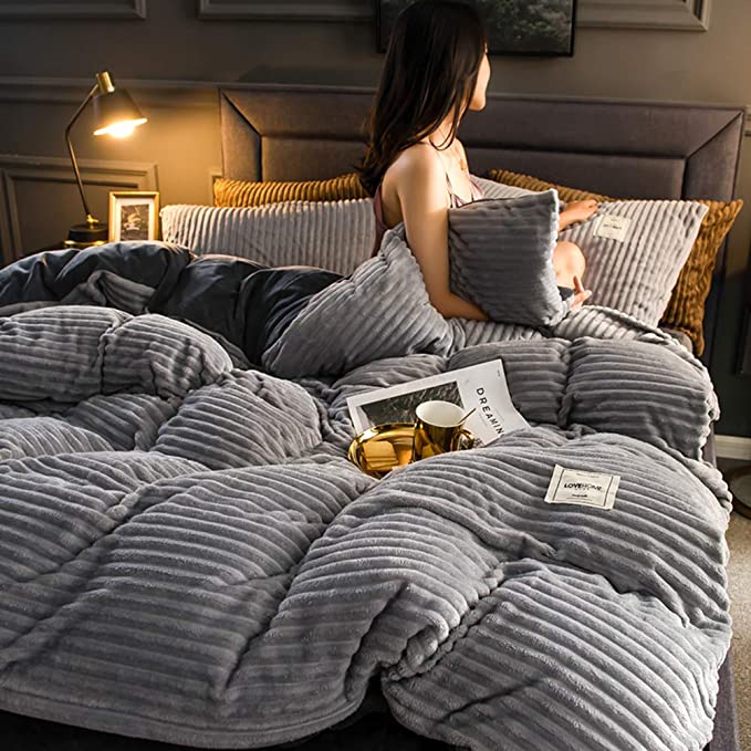 Duvet Cover Extra-Soft Fleece Winter Warmth