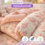 Duvet Cover Flannel Extra-Soft Warm Pastel Floral 1-Piece