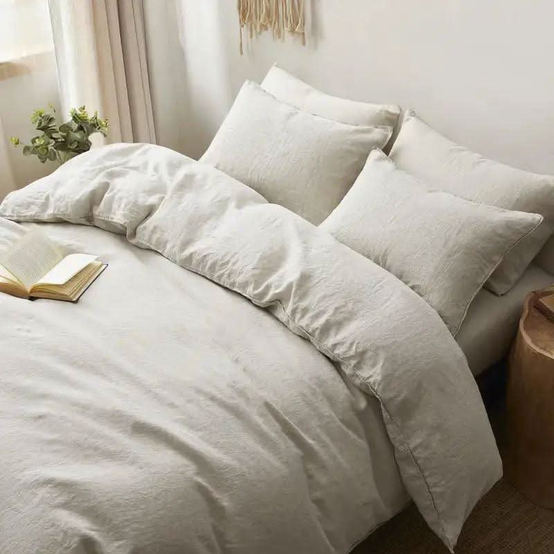 Duvet Cover Linen-Style Breathable All-Season