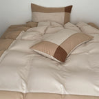 Duvet Cover & Pillowcase Set Quilted Cotton Satin 4-Piece