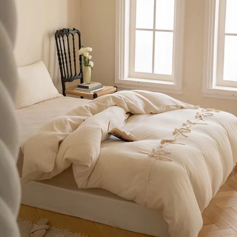Duvet Cover Reversible Quilted Cotton-Blend